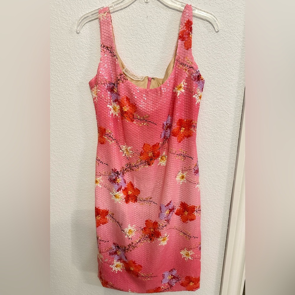 Peggy Jennings size large sequin floral dress.